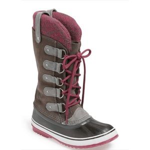 Sorel Joan Of Arctic Slate & Pink Waterproof Boots